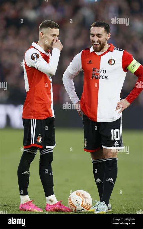 Rotterdam L R Sebastian Szymanski Of Feyenoord Orkun Kokcu Of