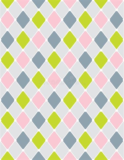 Colorful Calm Rhombus Seamless Pattern Stock Vector Illustration Of