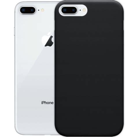 Etui Do Iphone Plus Plus Gumowe Obudowa Czarne Matowe Silikon