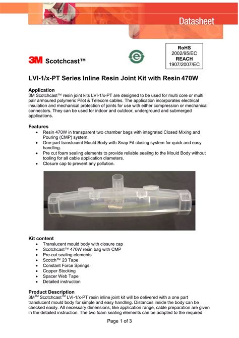 3M Scotchcast LVI 13PT 470W Pilot Cable Joint PDF