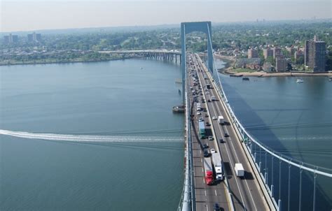 Wallpaper Machine Bridge River New York Panorama New York City