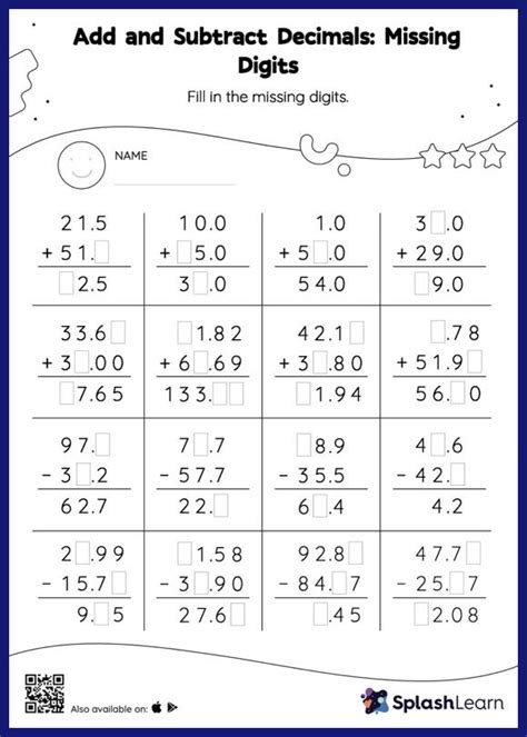 Add Subtract Decimals With Money Notation Worksheets K5 Learning