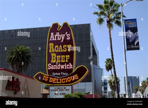 Arbys Roast Beef Sandwich Drive Thru Fast Food Restaurant Cowboy Hat