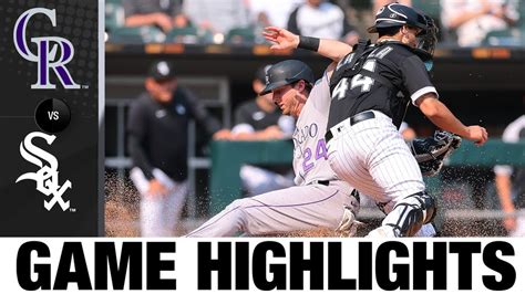 Rockies Vs White Sox Game Highlights Mlb Highlights Youtube