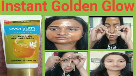 Everyuth Golden Glow Peel Off Mask With 24 Karat Gold Review In