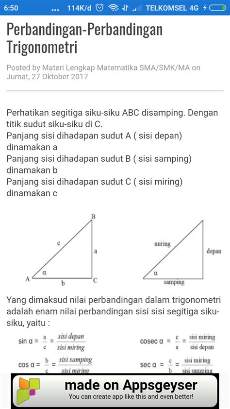 Contoh Soal Un Tentang Perbandingan Trigonometri Hot Sex Picture