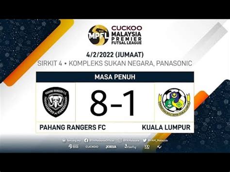 Highlight Mpfl Pahang Rangers Fc Vs Kuala Lumpur Youtube