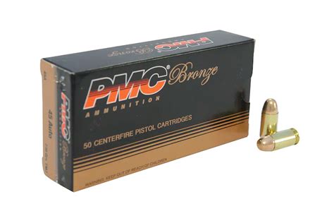 PMC 45A Bronze 45 ACP 230 Gr 830 Fps Full Metal Jacket FMJ 50 Bx