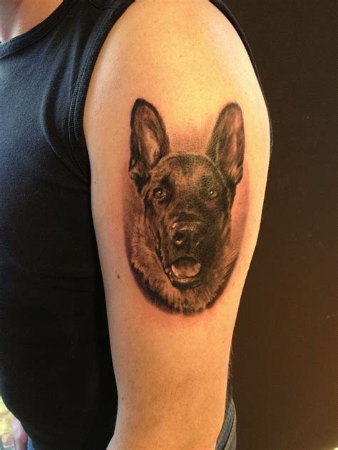 German Shepherd Tattoo On Hand Tattooimages Biz