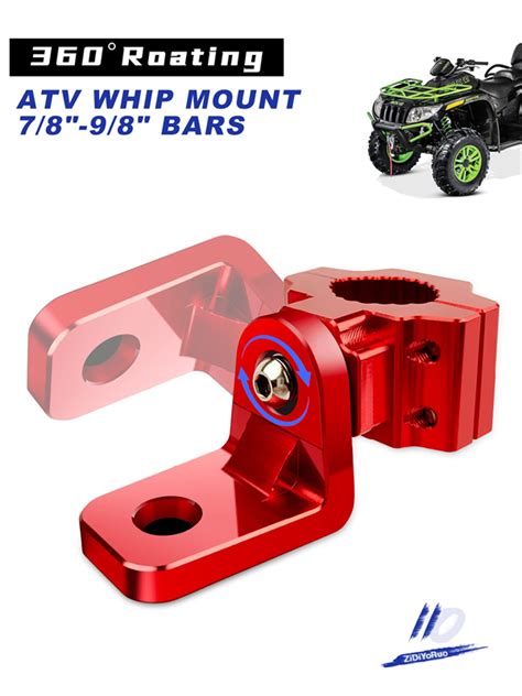 Whip Mount For ATV Quad 2PCS Of Red Color B0BG2SGPL1 Sxs Accessories