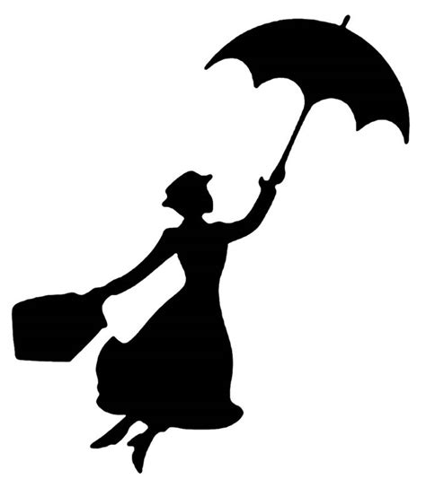 Mary Poppins Silhouette at GetDrawings | Free download