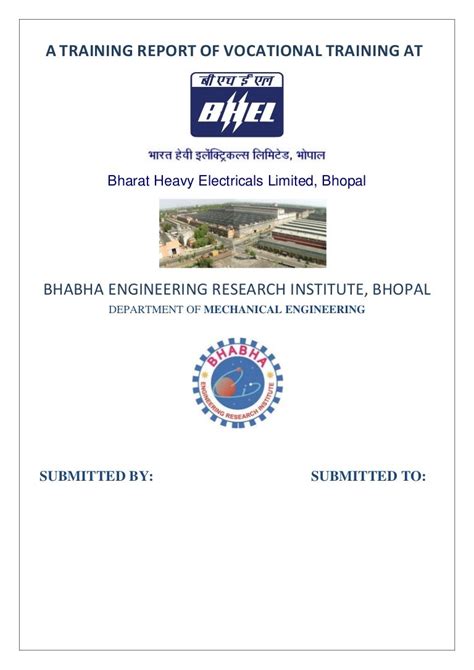 Bhel Project Report Training Report