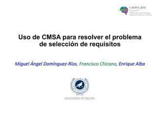 Uso de CMSA para resolver el problema de selección de requisitos PPT