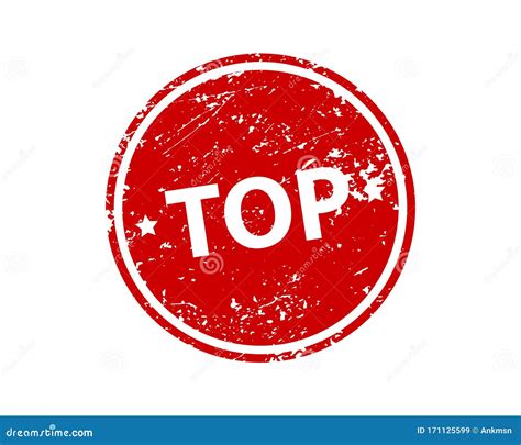 Top Stamp Vector Texture Rubber Cliche Imprint Stock Vector