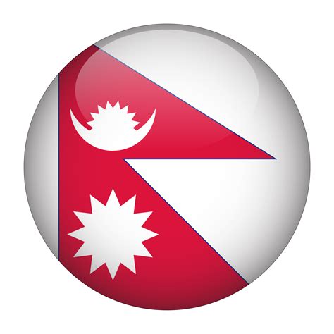 Nepal 3D Rounded Flag with Transparent Background 15272050 PNG