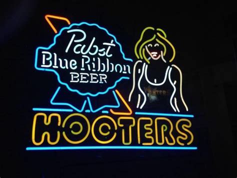 Pabst Blue Ribbon Beer Hooters Owl Neon Sign Real Neon Light – DIY Neon ...