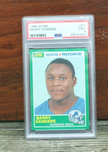 Score Rookie Barry Sanders Psa Mint Ebay