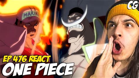 Akainu Vs Barba Branca React One Piece Ep 476 Youtube