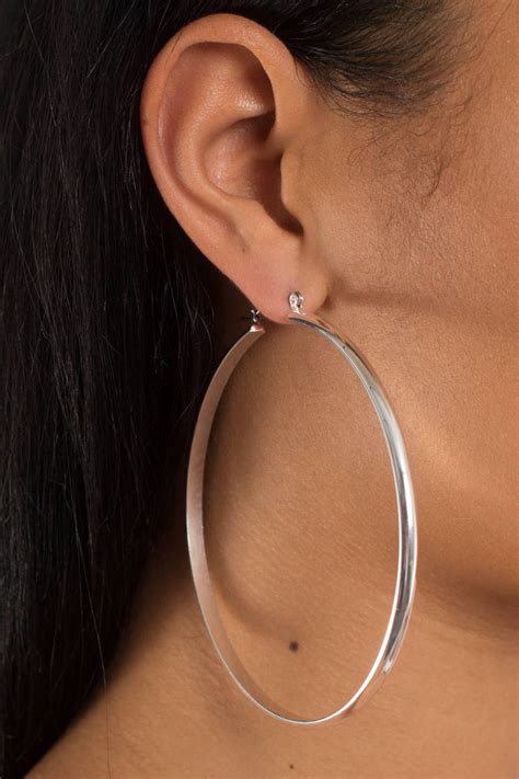 In The Loop Hoop Earrings In Silver 8 Tobi Us