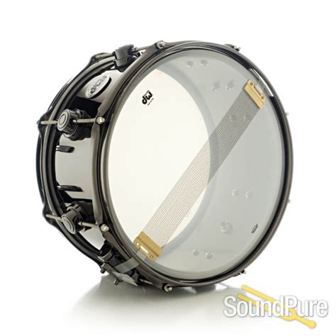 Dw 7x13 Collectors Black Nickel Brass Snare Drum Black