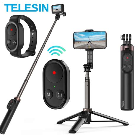 TELESIN Palo De Selfie Con Control Remoto Inal Mbrico Por Bluetooth