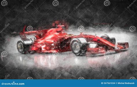 F1 Racing Car Concept Sketch. Stock Illustration | CartoonDealer.com ...