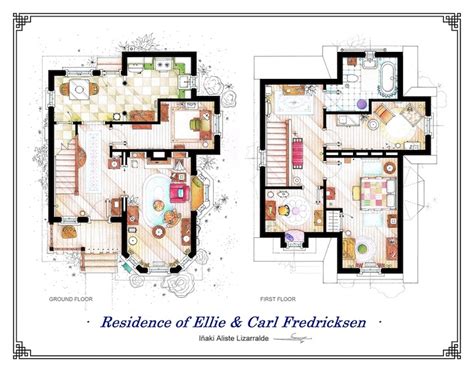 Detailed Floor Plan Drawings of Popular TV and Film Homes