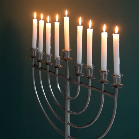 Modern Solid Metal Judaica Hanukkah Menorah 9 Branched Candelabra Michaels