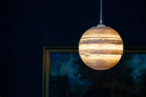 Exclusive, Large 3D Printed Jupiter Hanging Lamp With Realistic Texture ...