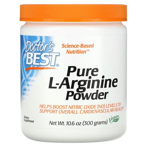 Doctors Best Pure L Arginine Powder 10 6 Oz 300 G