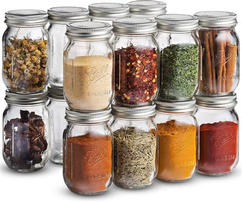 Ball Spice Jars Set Of 16 Mini Mason Jars 4 Oz Small