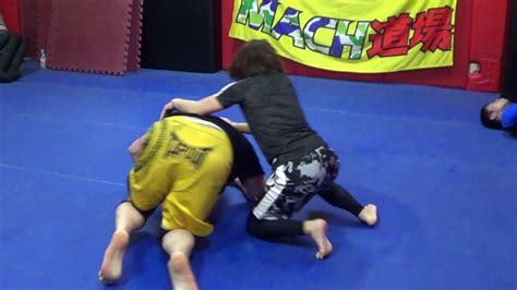 Lil Asian Japanese Woman Vs Big Scary Wolfman Mixed Wrestling Jiu Jitsu