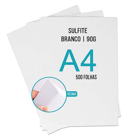 Qual O Tamanho Da Folha Xamex No Canva - Papel Chamex Super A4 90g Branco Sulfite Resma com 500 folhas | Mundoware