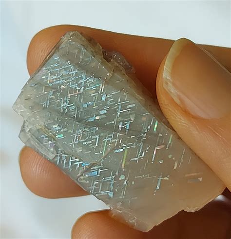 Vivid Rainbow Lattice Sunstone Specimen Sliced