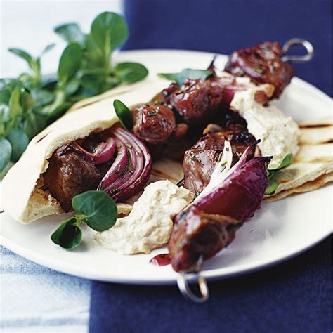 These Rosemary Lamb Kebabs With Honey And Redcurrant Glaze Are