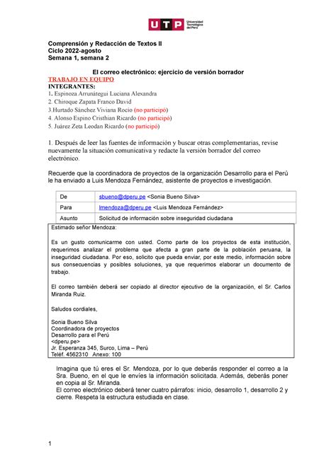 UTP S01 s2 CRT2 Material DE Actividades El correo electrónico