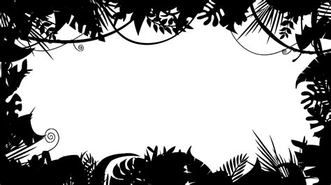 Cartoon Jungle Background Black And White