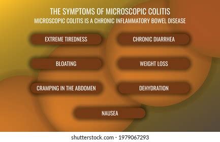 Symptoms Microscopic Colitis Vector Illustration Medical Stock Vector ...