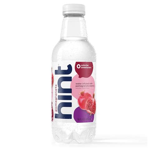 Hint Water Pomegranate Pack Of 12 16 Ounce Bottles Pure Water