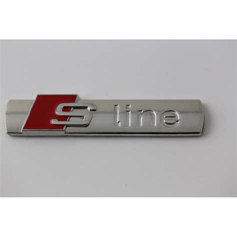 EMBLEMA LATERAL O TRASERO AUDI SLINE CROMADO