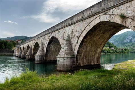 Old Stone Bridge In Visegrad Stock Image Image Of Viaduct Landmark