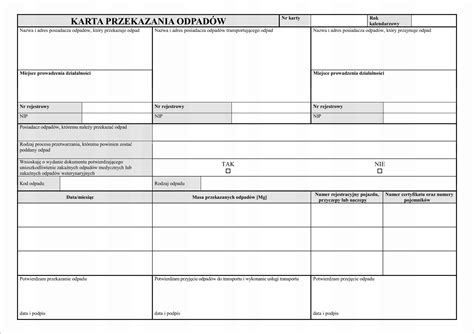 Karta przekazania odpadów Nowy wzór 2023 KPO 282 Cena Opinie