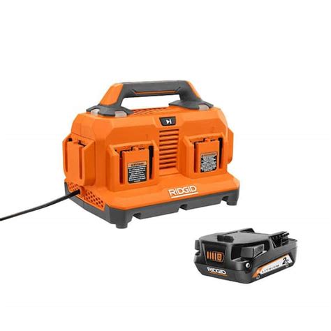 Reviews For Ridgid 18v 6 Port Sequential Charger With 20 Ah Lithium Ion Battery Pg 2 The