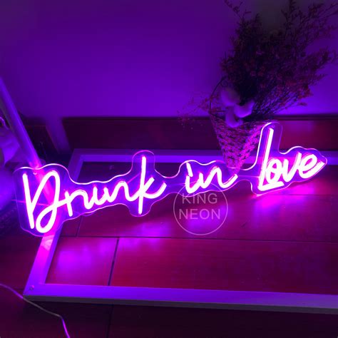 Custom Neon Sign Drunk In Love Neon Sign Custom Wedding Neon Etsy