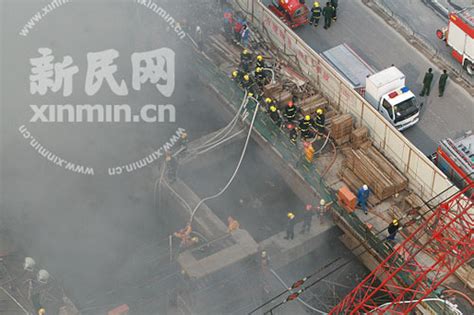 上海地铁11号线在建工地发生火灾组图新闻中心新浪网