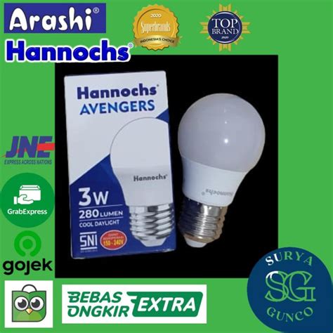 Jual Lampu LED Hemat Energi Hannochs Avengers 3 Watt Putih Cool