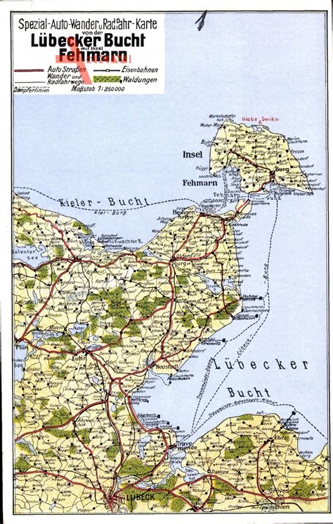 Landkarten L Beck L Becker Bucht Mit Insel Fehmarn Wanderkarte Xl