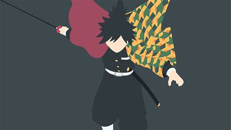 Anime Minimalista Demon Slayer Kimetsu No Yaiba Giyuu Tomioka