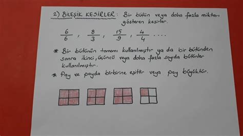 4 sınıf kesirler kesir çeşitleri birim kesir Bulbulogretmen 2