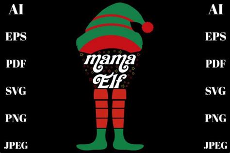 Mama Elf Christmas Design Graphic By Creativedesignzone Creative